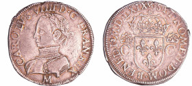 France - Charles IX (1560-1574) - Teston - 2ème type - 1569 M (Toulouse)
