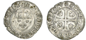 France - Charles VI (1380-1422) - Blanc guénar - 2ème émission (11 septembre 1389) - Tournai