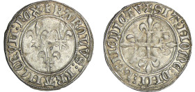 France - Charles VI (1380-1422) - Gros florette - 1ère émission (10 mai 1417) - Rouen