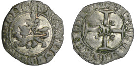 France - Henry V de Lancastre (1415-1422) - Double tournois Niquet dit Léopard - Rouen (30 novembre 1421)