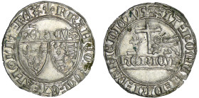 France - Henry VI de Lancastre (1422-1453) - Blanc aux écus - Saint-Lô