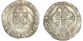 France - Charles VII (1422-1461) - Blanc à la couronne - 4ème émission (26 juin 1456) - Poitiers