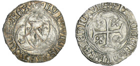 France - Louis XI (1461-1483) - Blanc à la couronne - 2ème émission (4 janvier 1474) - Saint-Lô