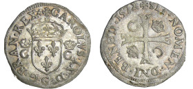 France - Charles IX (1560-1574) - Douzain - 3ème type - 1572 G (Poitiers)