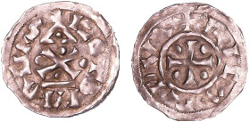 France - Normandie - Richard 1er - Denier au temple