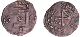 France - Orléanais - Vicomté de Châteaudun - Thibaut IV - Denier à la tête dégénérée