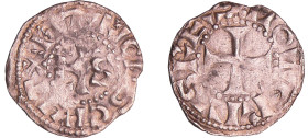 France - Bérri - Vicomté de Bourges - Denier au nom de Lothaire (970-1101)