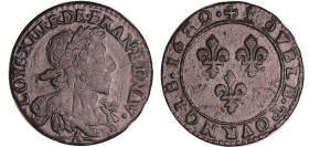 France - Louis XIII (1610-1643) - Double tournois au buste viril drapé à l’antique - 1630 A (Paris)