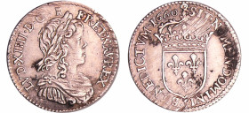 France - Louis XIV (1643-1715) - 1/12 d’écu à la mèche longue - 1660 I (Limoges)
