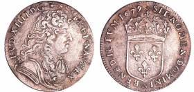 France - Louis XIV (1643-1715) - ¼ d'écu à la cravate, 2ème émission - 1679 N (Montpellier)