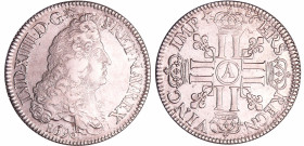 France - Louis XIV (1643-1715) - Ecu aux 8 L, 1er type - 1690 A (Paris) flan réf