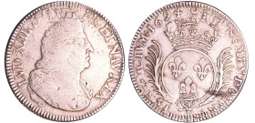 France - Louis XIV (1643-1715) - Ecu aux palmes - 1694 A (Paris) flan réformé