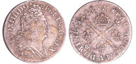 France - Louis XIV (1643-1715) - 20 sols aux insignes - 1705 A (Paris)