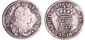 France - Louis XV (1715-1774) - 1 /10 d'écu de France-Navarre - 1718 BB (Strasbourg)