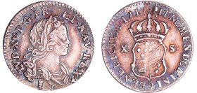 France - Louis XV (1715-1774) - X sols de France-Navarre - 1719 9 (Rennes)