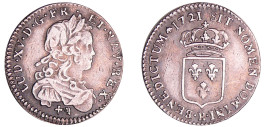 France - Louis XV (1715-1774) - 1/12 d'écu de France - 1721 R (Orléans)