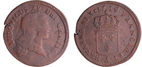 France - Louis XV (1715-1774) - Sol au buste enfantin - 1719 A (Paris)