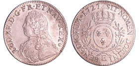 France - Louis XV (1715-1774) - Ecu aux branches d’olivier - 1727 E (Tours)