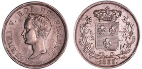 France - Henri V Comte de Chambord (1820-1883) - 1/2 franc 1833