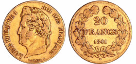France - Louis-Philippe Ier (1830-1848) - 20 francs tête laurée 1841 A (Paris)