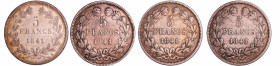 France - Louis-Philippe Ier (1830-1848) - 5 francs tête laurée 1er type tranche en relief année 1841 (5 monnaies)