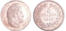 France - Louis-Philippe Ier (1830-1848) - 5 francs tête laurée 2ème type 1833 H (La Rochelle)