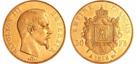 France - Napoléon III (1852-1870) - 50 francs tête nue 1856 A (Paris)