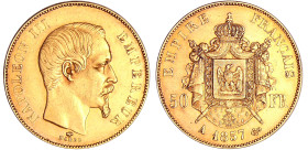 France - Napoléon III (1852-1870) - 50 francs tête nue 1857  A (Paris)