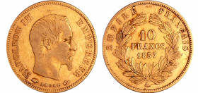 France - Napoléon III (1852-1870) - 10 francs grand module 1857 A ( Paris)