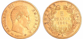 France - Napoléon III (1852-1870) - 5 francs grand module 1860 A (Paris)