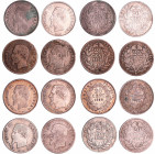 France - Napoléon III (1852-1870) - 20 centimes tête nue (8 monnaies)