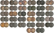 France - Napoléon III (1852-1870) - 10 centimes tête nue (32 monnaies)