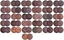 France - Napoléon III (1852-1870) - 5 centimes tête nue (31 monnaies)