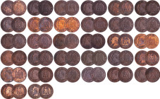 France - Napoléon III (1852-1870) - 2 centimes tête nue (32 monnaies)
