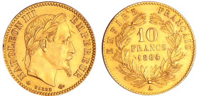 France - Napoléon III (1852-1870) - 10 francs tête laurée 1864 A (Paris)