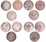 France - Napoléon III (1852-1870) - 20 centimes tête laurée petit module (6 monnaies)