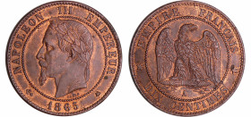 France - Napoléon III (1852-1870) - 10 centimes tête laurée 1865 A (Paris)
