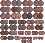 France - Napoléon III (1852-1870) - 10, 5, 2, 1 centimes tête laurée (37 monnaies)