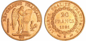 France - Troisième république (1871-1940) - 20 francs Génie 1891 A (Paris)