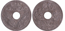 France - Etat Français (1940-1944) - 20 centimes "20" 1944