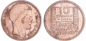 France - Quatrième république (1947-1959) - 10 francs Turin à la grosse tête - 1946 rameaux longs
