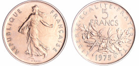 France - Cinquième république (1959- ) - 5 francs Semeuse 1975 piefort