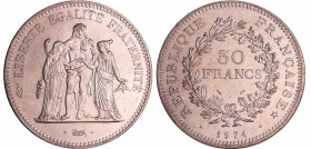 France - Cinquième république (1959- ) - 50 francs Hercule 1974 avec l'avers de la 20 francs