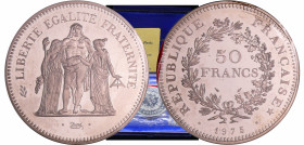 France - Cinquième république (1959- ) - 50 francs Hercule 1975 piéfort en argent
