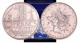 France - Cinquième république (1959- ) - 10 francs Mathieu 1975 piéfort en argent