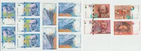 France - Lot de 7 billets 200, 100 et 50 francs