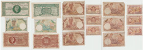 France - Lot de 9 billets du Tésor 1000, 500, 100 et 5 francs