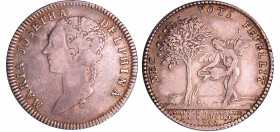 France - Jeton en argent - Dauphiné, Marie-Josèphe de Saxe, dauphine, 1752