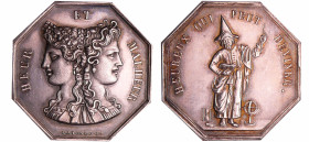 France - Jeton octogonal de jeu Heur et Malheur "Heureux qui peux deviner" (1860-déc 1879)