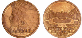 Médaille Exposition Coloniale Internationale - Amérique, 1931, Bazor